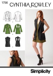 1756 INNOVATIVE JACKET BACK CUT OUT / SLVS OR NOT PATTERN 6-14